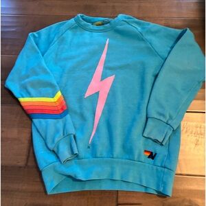 Aviator Nation Turquoise Bolt Sweatshirt in XS